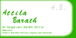 attila barath business card